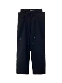 NO FAITH STUDIOS | Rivet Detail Striped Relaxed Straight-Leg Trousers