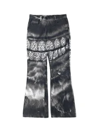 Fourth3ex | Tooth Print Slightly Flared Jeans