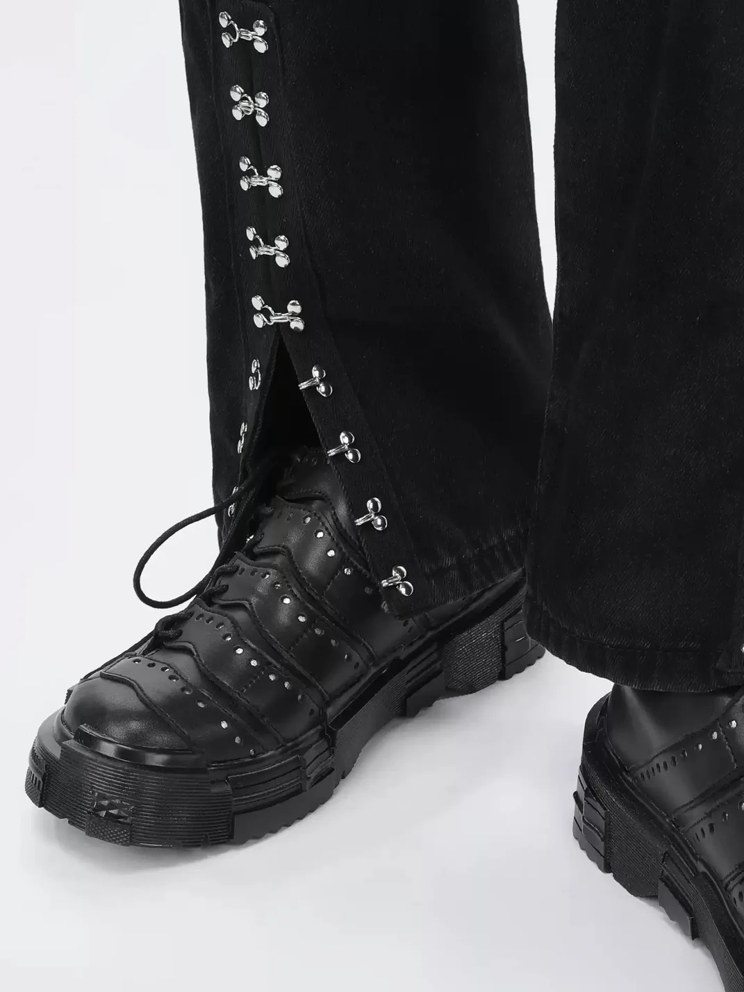 EMYLD | Black Chunky Derby Shoes