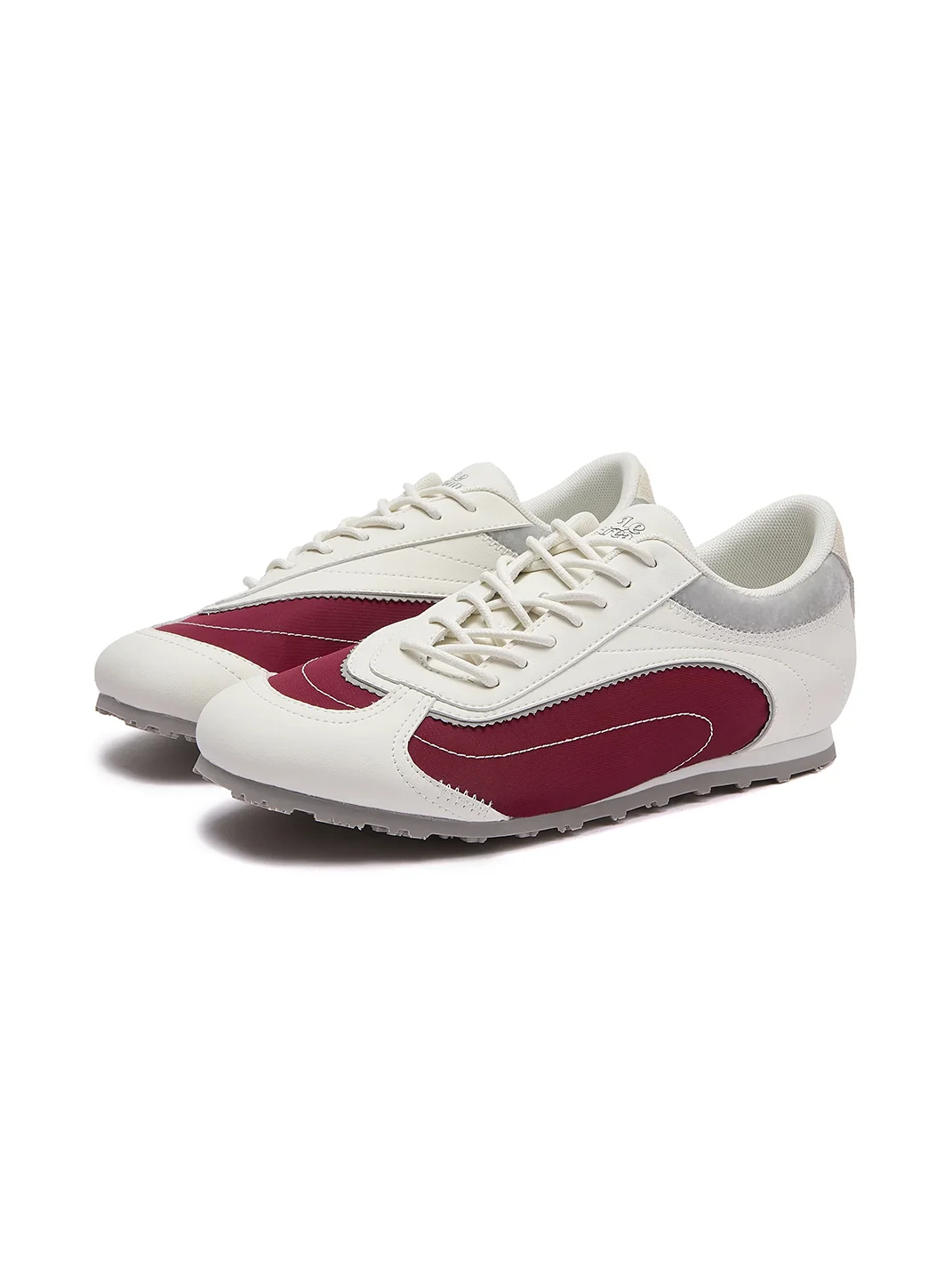 LeStream official | Red White Color-Block Retro Trainer Sneakers