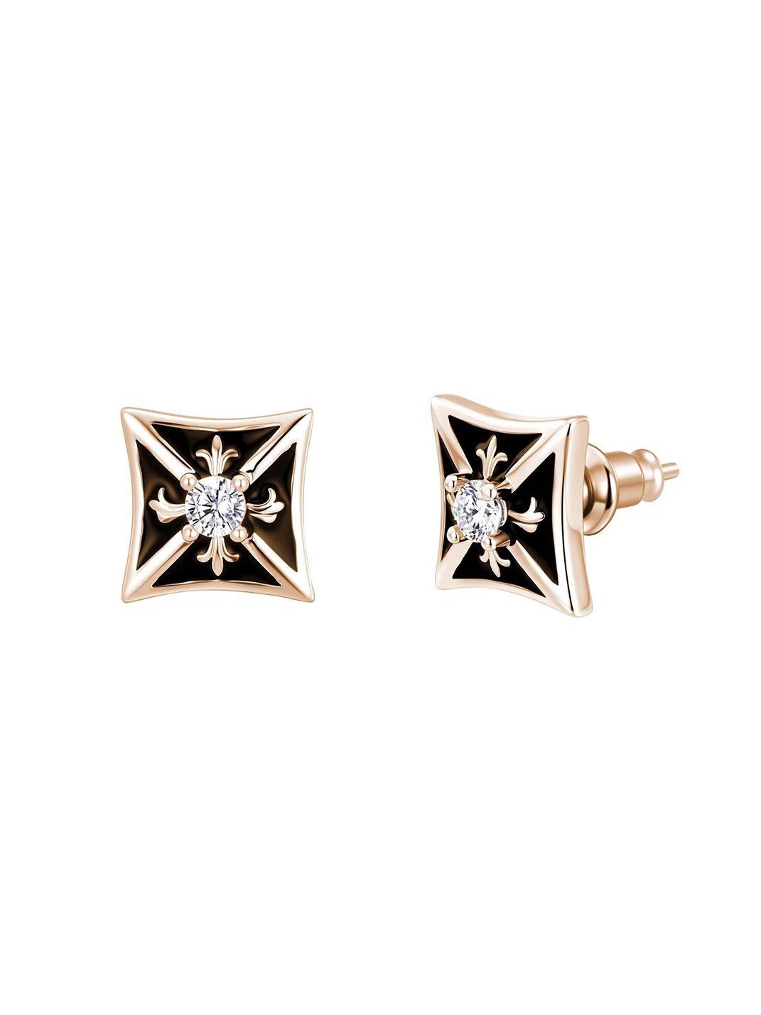 ICEGANG | Iris Round And Square Stud Earrings