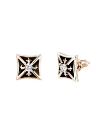 ICEGANG | Iris Round And Square Stud Earrings