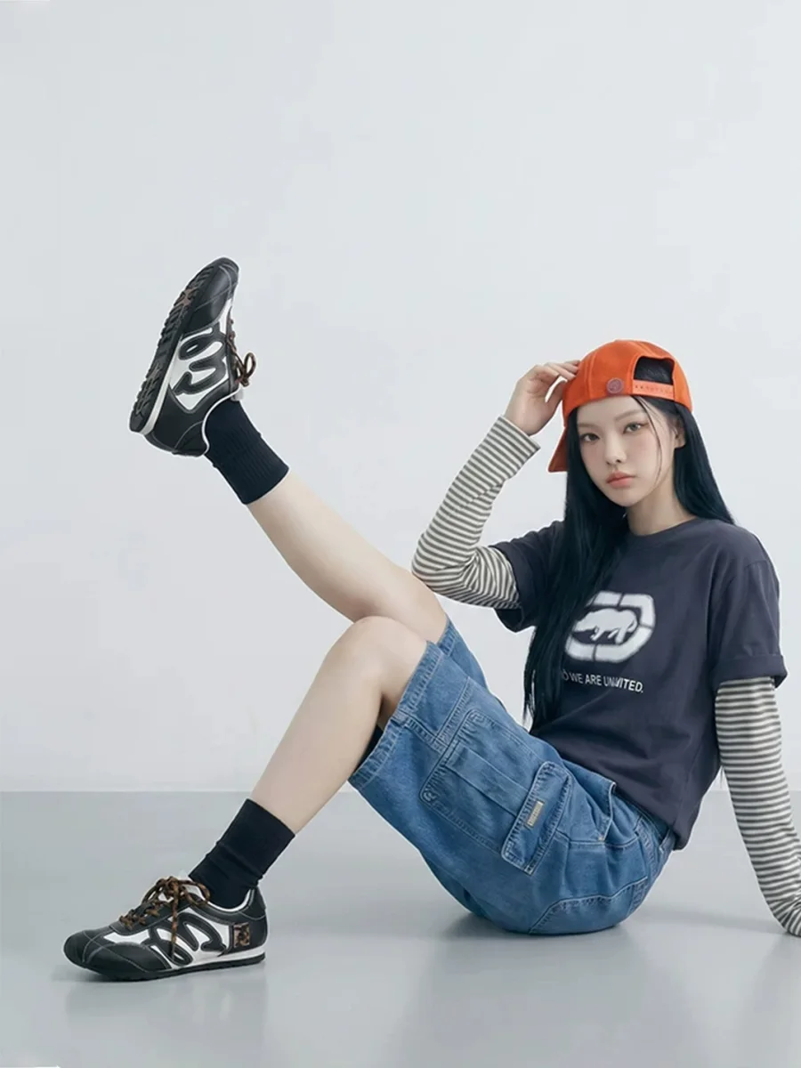 Mule Donkey | Retro Colorblock Lace-Up Sneakers - 4