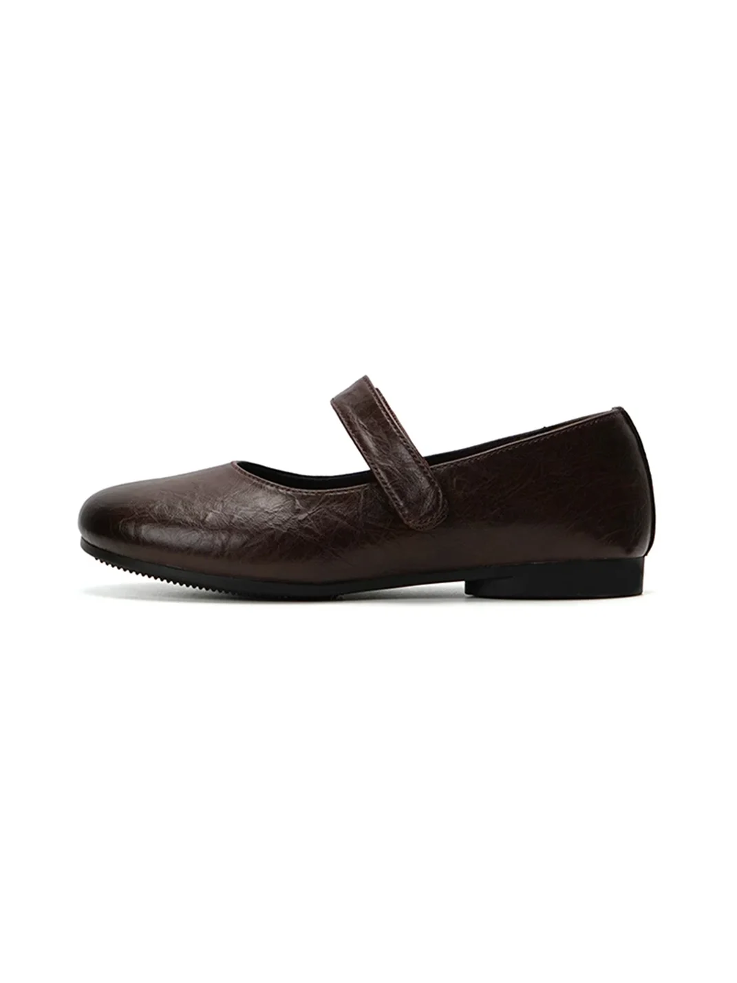 Mule Donkey | Round Toe Textured Mary Jane Flats
