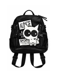 Hottie | Cat Graphic Lettering Backpack