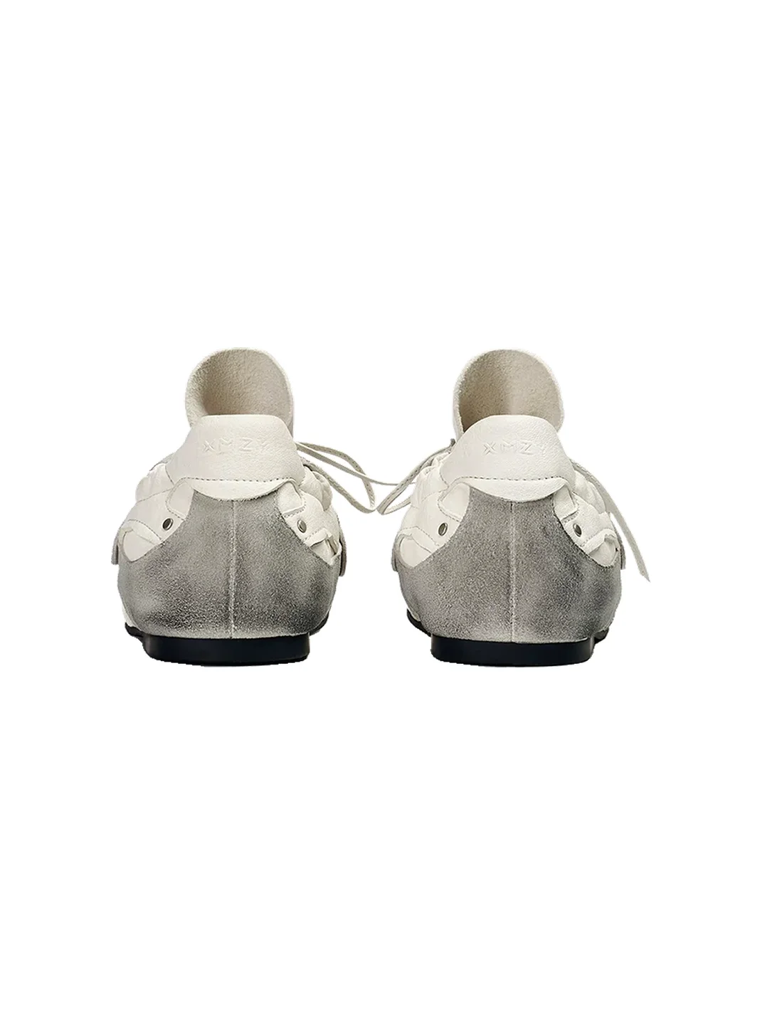 XMZY | Distressed Leather Patchwork Retro Training Sneakers