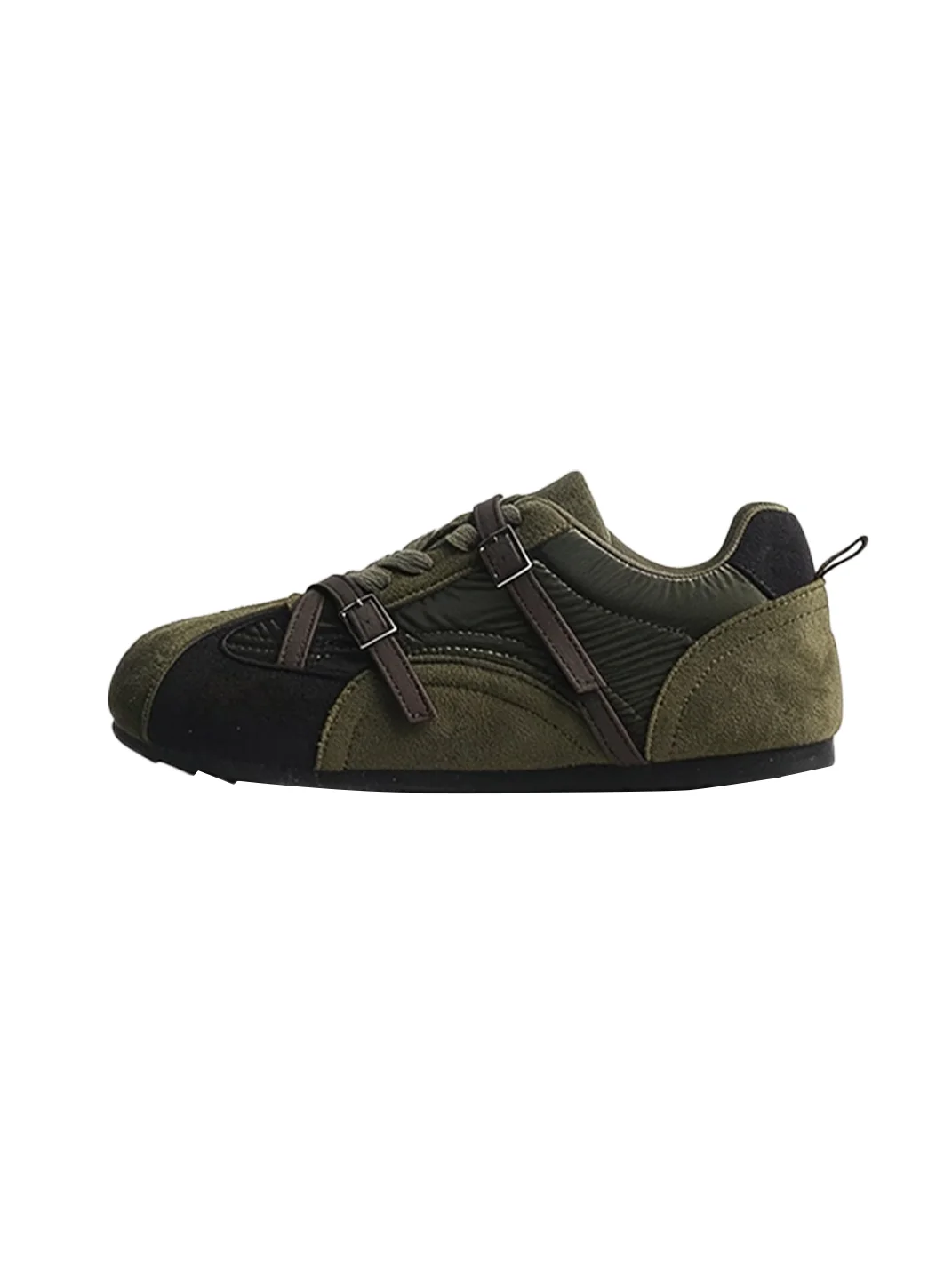 Jpoetry | Retro Colorblock Buckle Lace-Up Sneakers