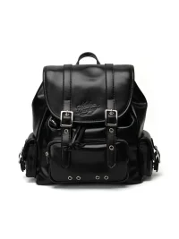 Mule Donkey | Black Flap Backpack