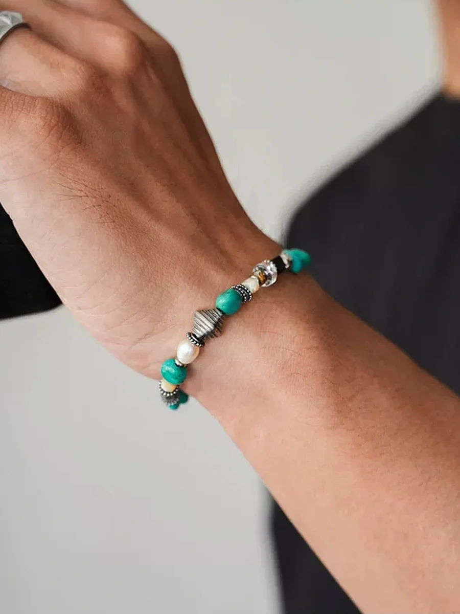 1sman | Two-Tone Pearl Beaded Bracelet - 2