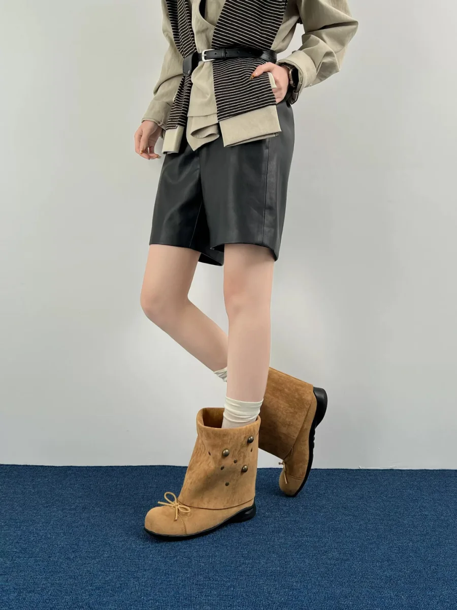 In lucky | Bow Western Short Boots - 4