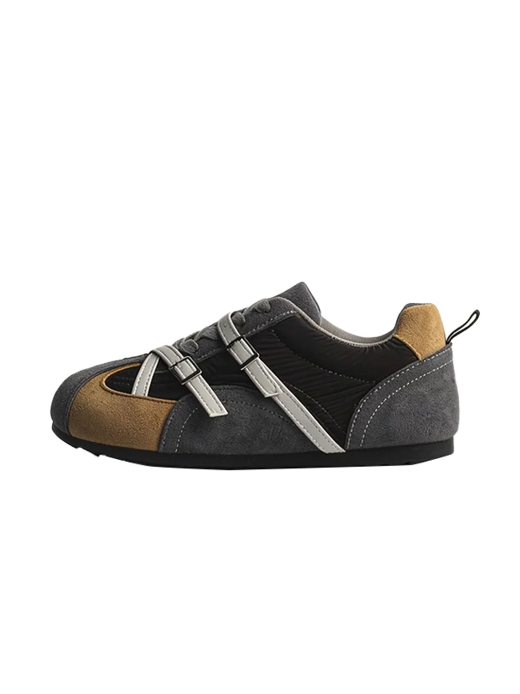 Jpoetry | Retro Colorblock Buckle Lace-Up Sneakers