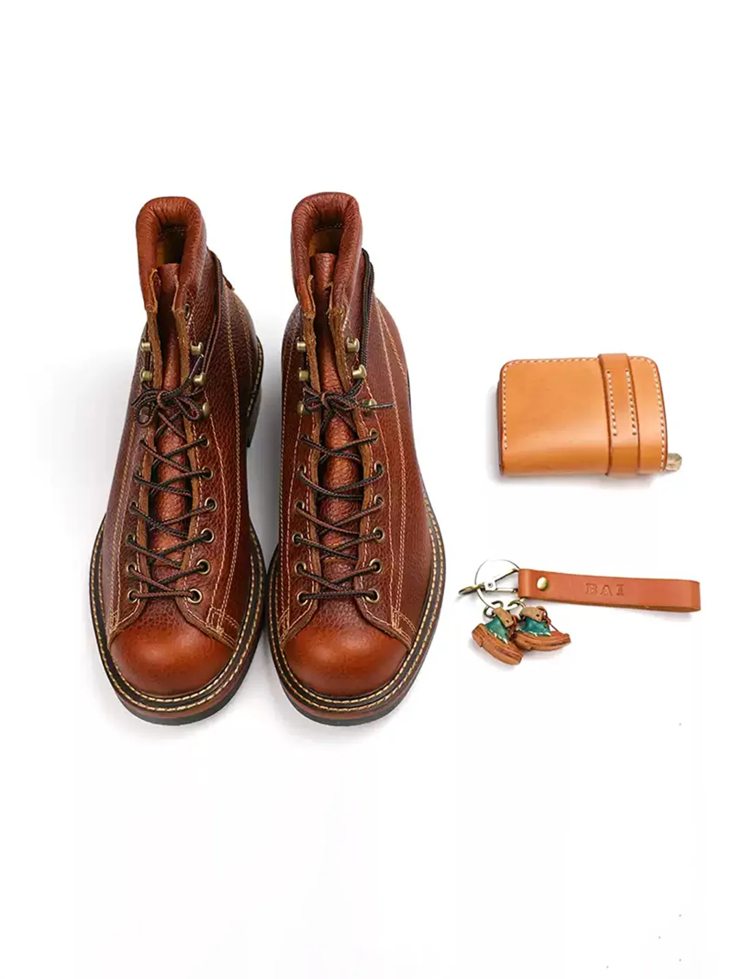 OLD BUY | Retro Colorblock Round Toe Leather Ankle Boots