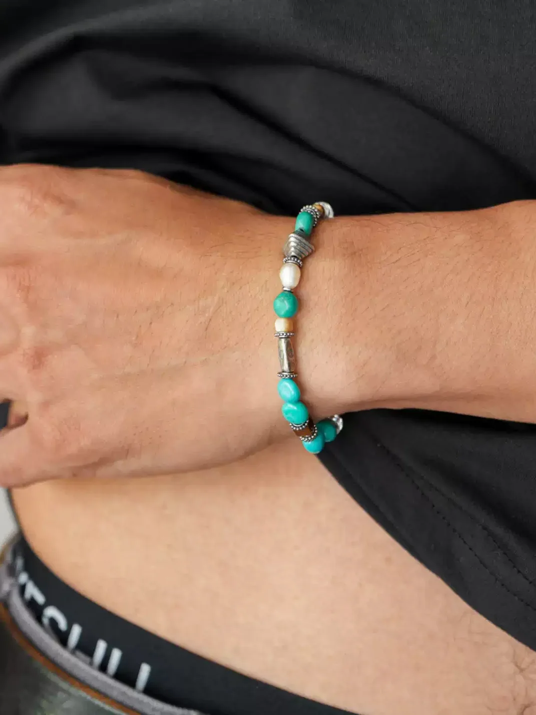 1sman | Two-Tone Pearl Beaded Bracelet