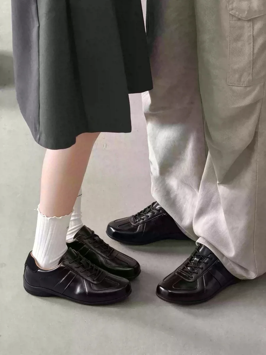 FGMM | Retro Square Toe Leather Derby Shoes - 2