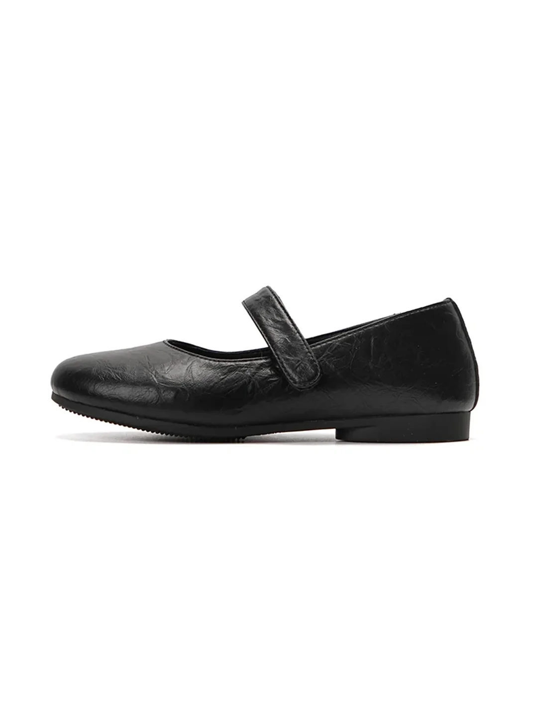 Mule Donkey | Round Toe Textured Mary Jane Flats