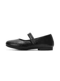 Mule Donkey | Round Toe Textured Mary Jane Flats