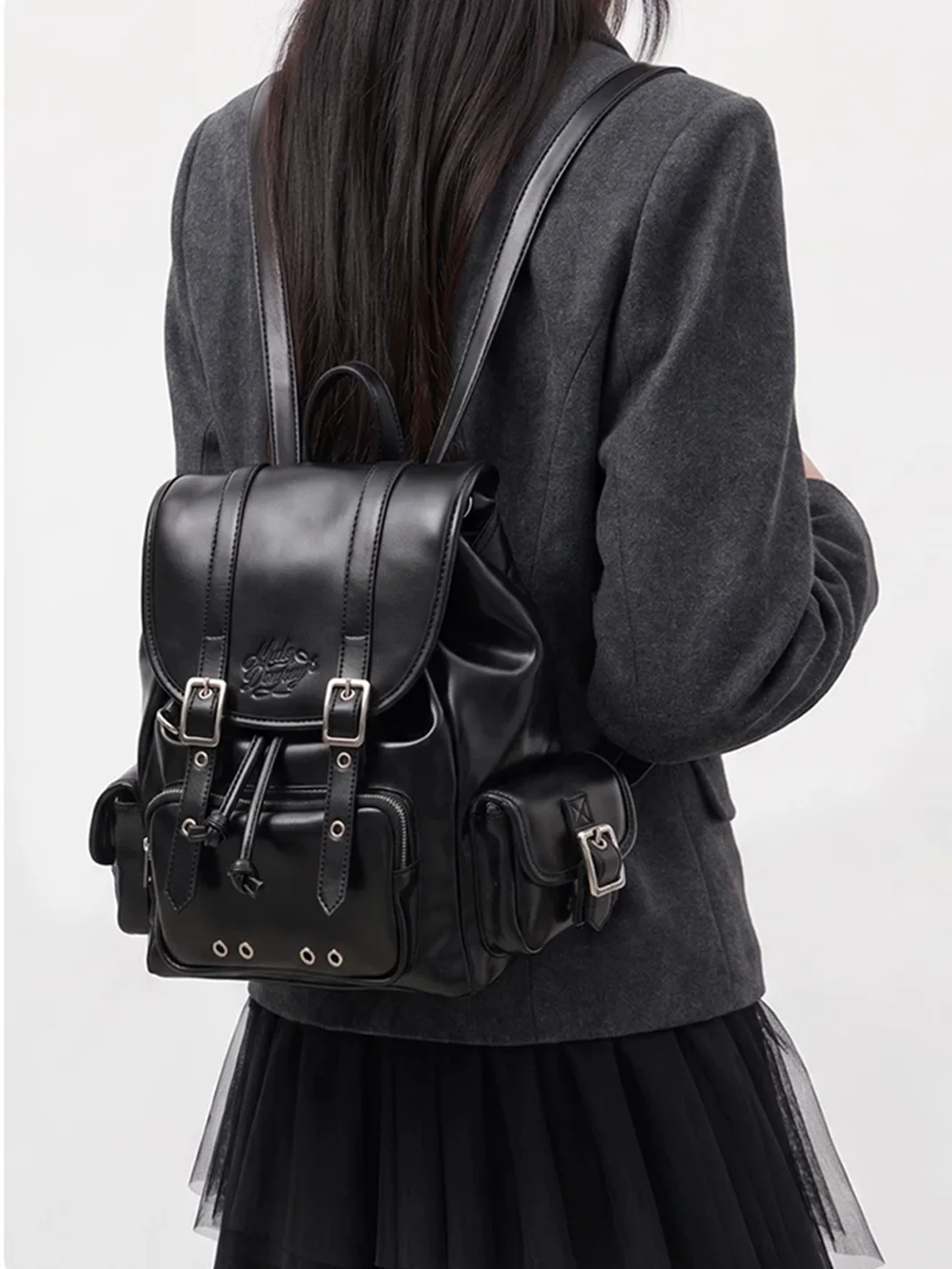 Mule Donkey | Black Flap Backpack