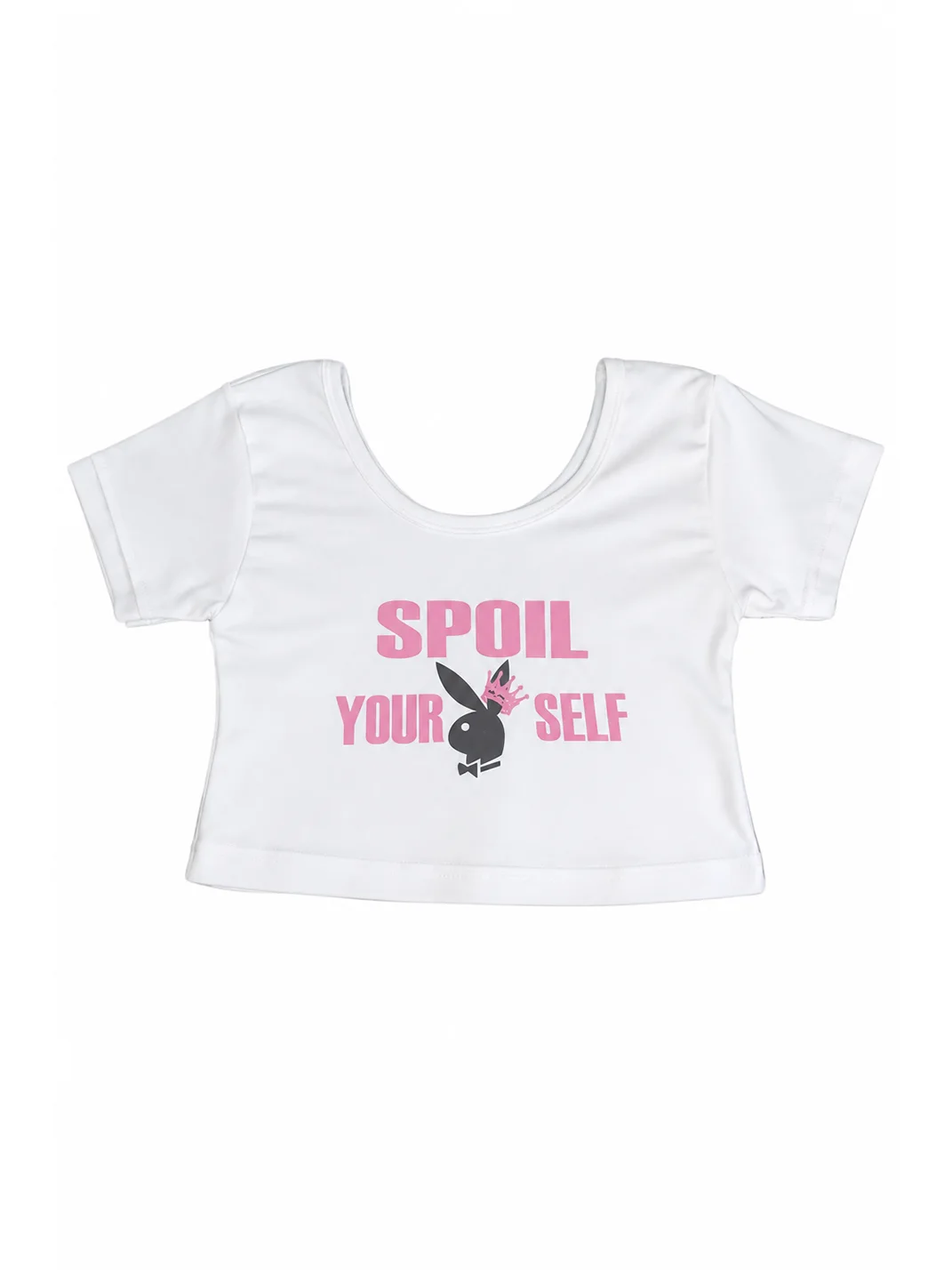 Y2ksIut | Rabbit Graphic Letter Print Cropped Short-Sleeve T-Shirt