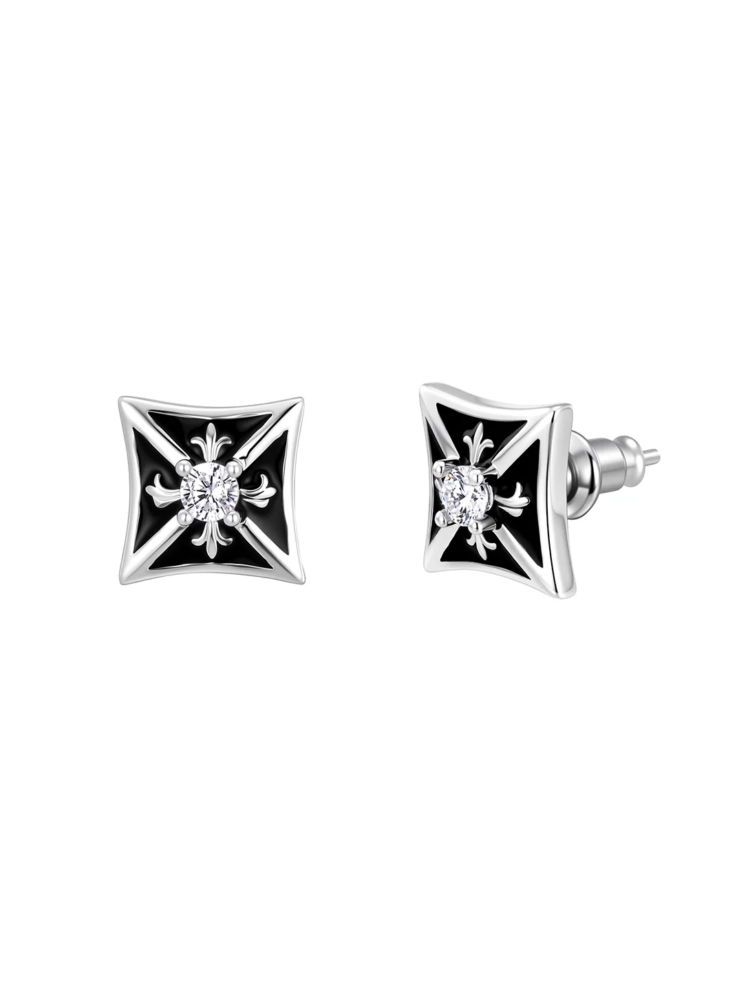 ICEGANG | Iris Round And Square Stud Earrings