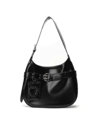 Mule Donkey | Black Biker Crossbody Shoulder Bag