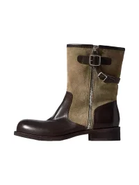 LMLStudio | Buckle Western Block Heel Boots