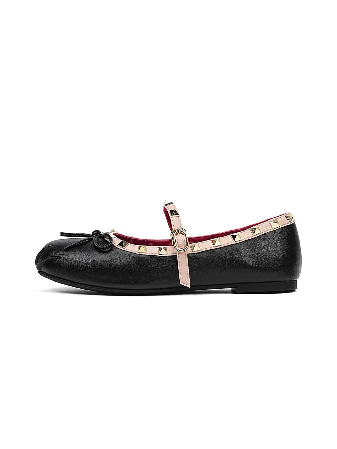 EBLAN | Studded Bow Mary Jane Ballet Flats