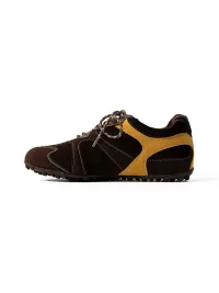 ZHUDAGE | Retro Leather Panel Sneakers