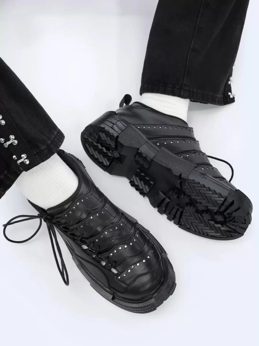 EMYLD | Black Chunky Derby Shoes - 2