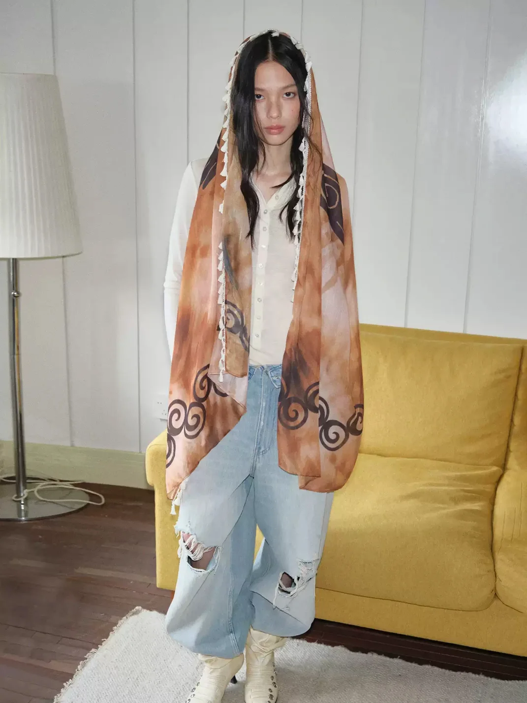 Something needs | Totem Tie-Dye Long Scarf Shawl
