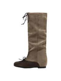 LMDD | Colorblock Bow Slouch Tall Boots