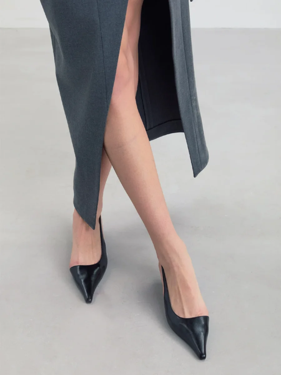 Cihi | Minimalist Slingback Kitten Heels - 2