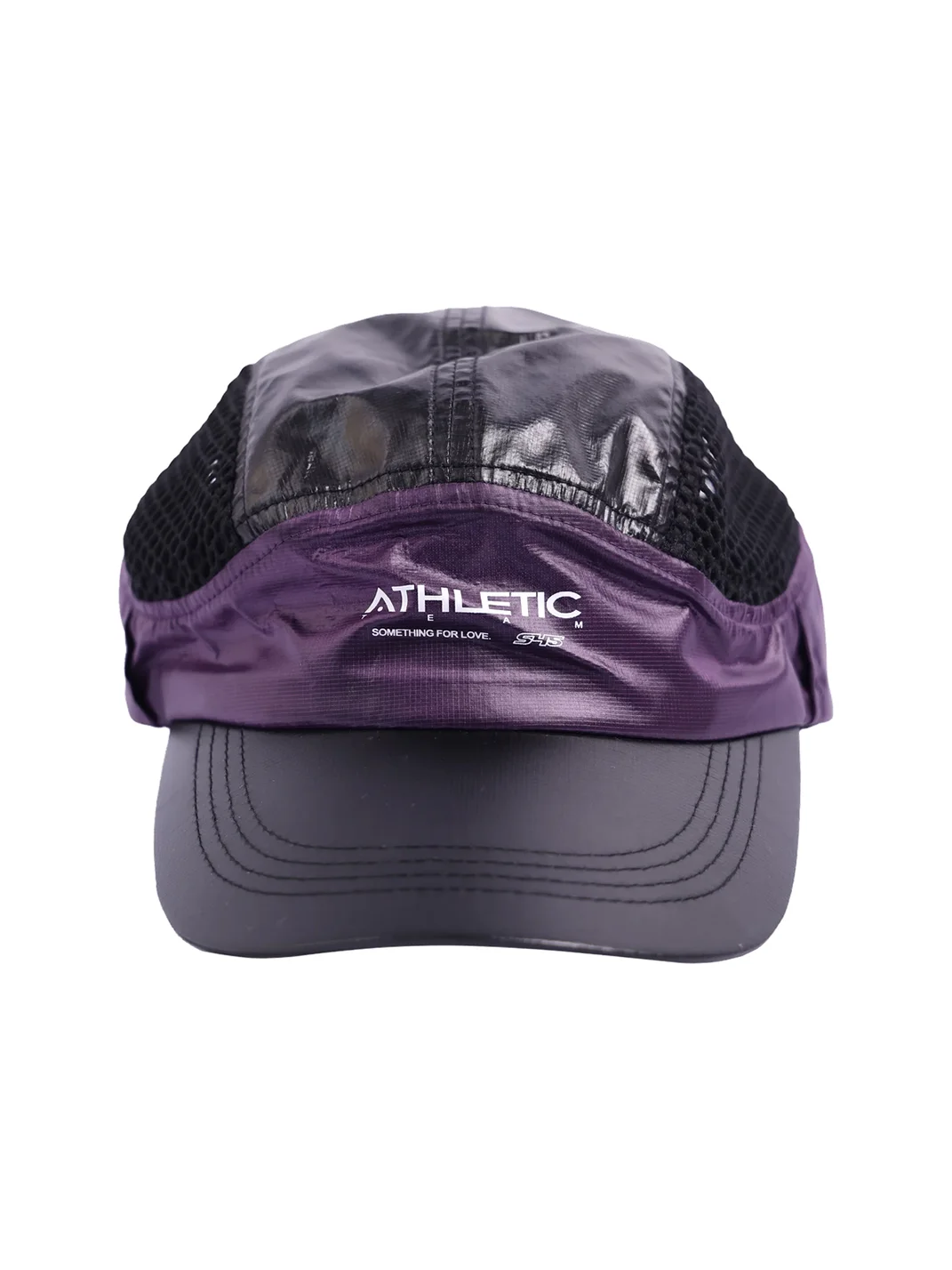 S45 | Adjustable Grid Nylon Color-Block Mesh Five-Panel Cap