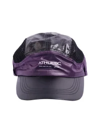 S45 | Adjustable Grid Nylon Color-Block Mesh Five-Panel Cap