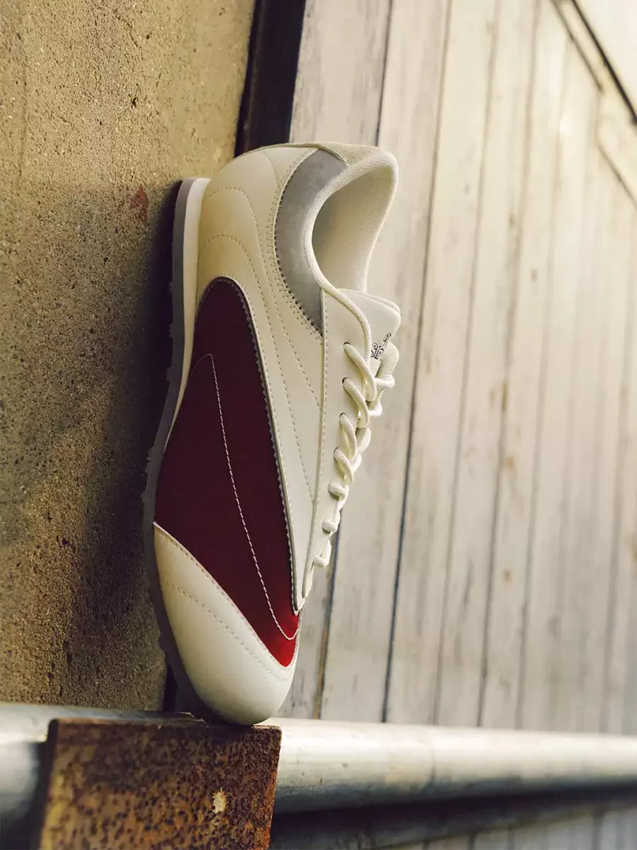 LeStream official | Red White Color-Block Retro Trainer Sneakers - 3