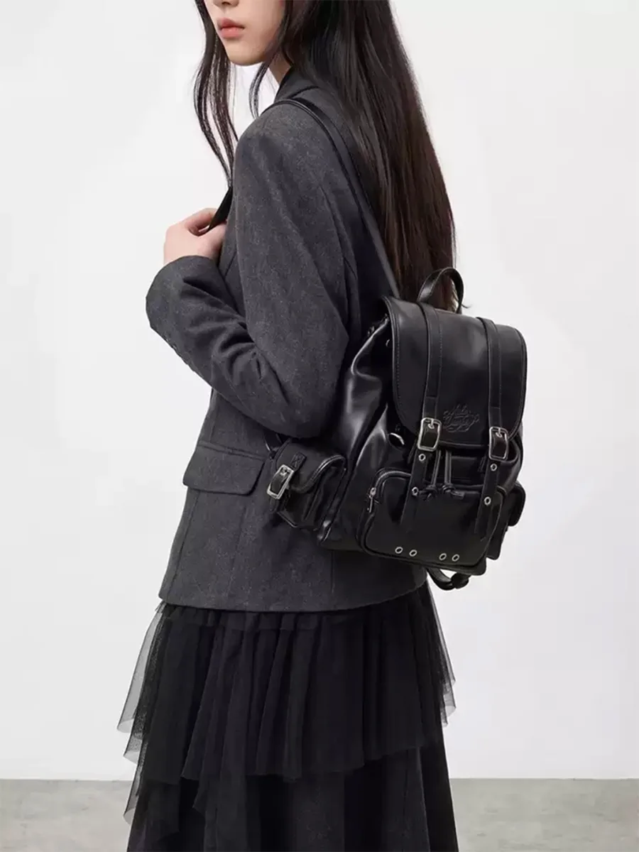 Mule Donkey | Black Flap Backpack - 4