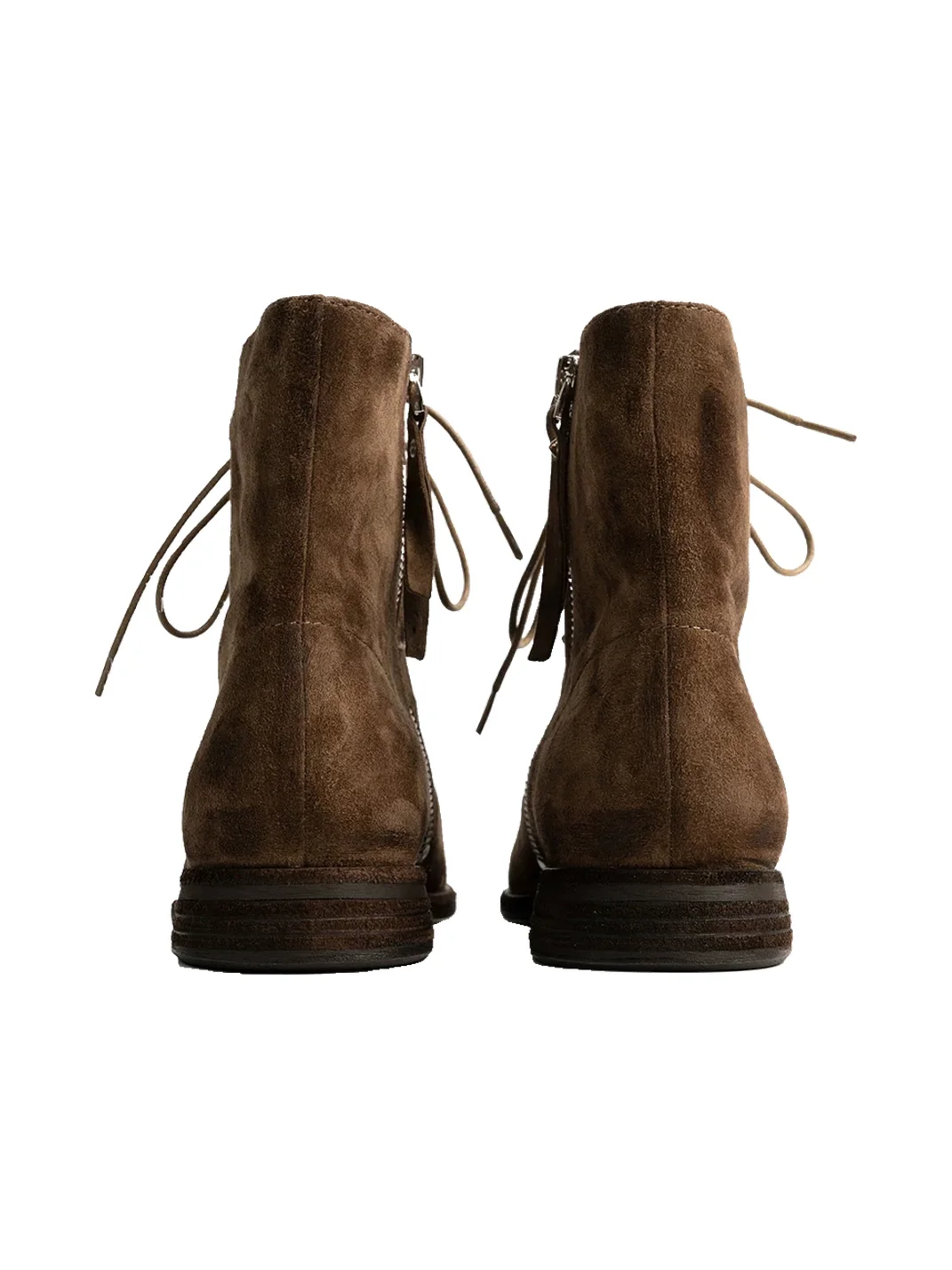 ZHUDAGE | Square-Toe Leather Ankle Boots