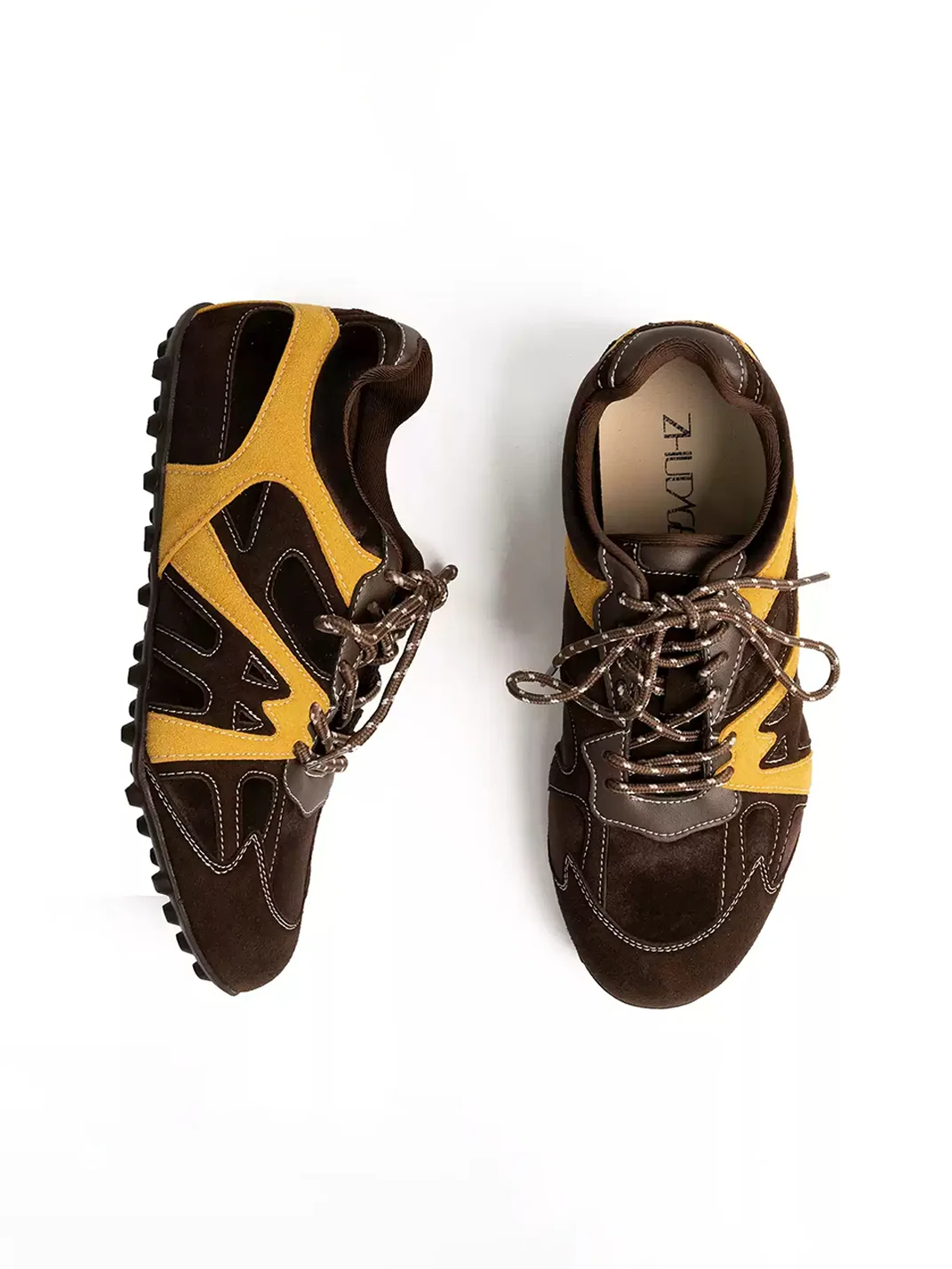 ZHUDAGE | Retro Leather Panel Sneakers