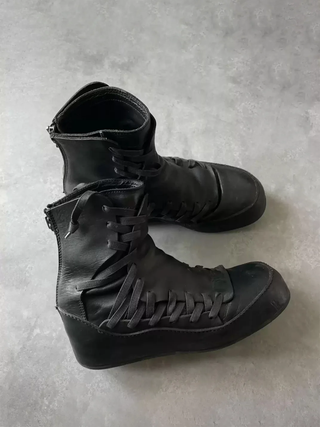 DLMNX | Retro Lace-Up Platform Ankle Boots