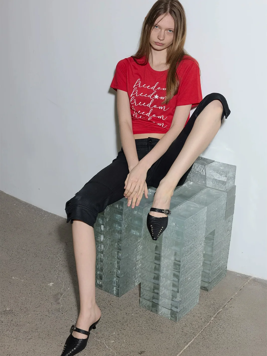 Mooreyu Atelier | Studded Leather Closed-Toe Stiletto Mules