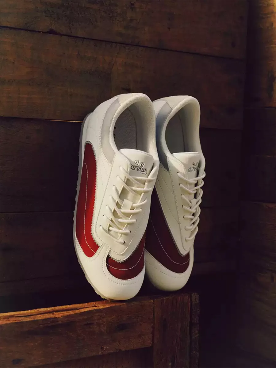 LeStream official | Red White Color-Block Retro Trainer Sneakers - 4