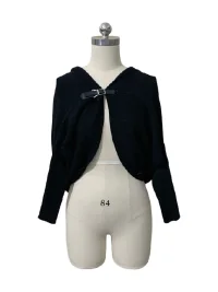 Bae bi | Batwing Sleeve Clasp Front Knit Cardigan