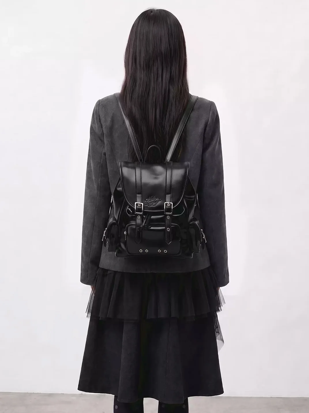 Mule Donkey | Black Flap Backpack