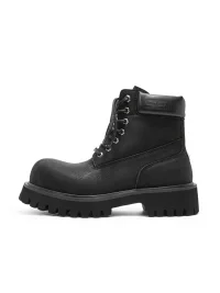 SENGUOGUO | Black High-Top Thick-Sole Boots