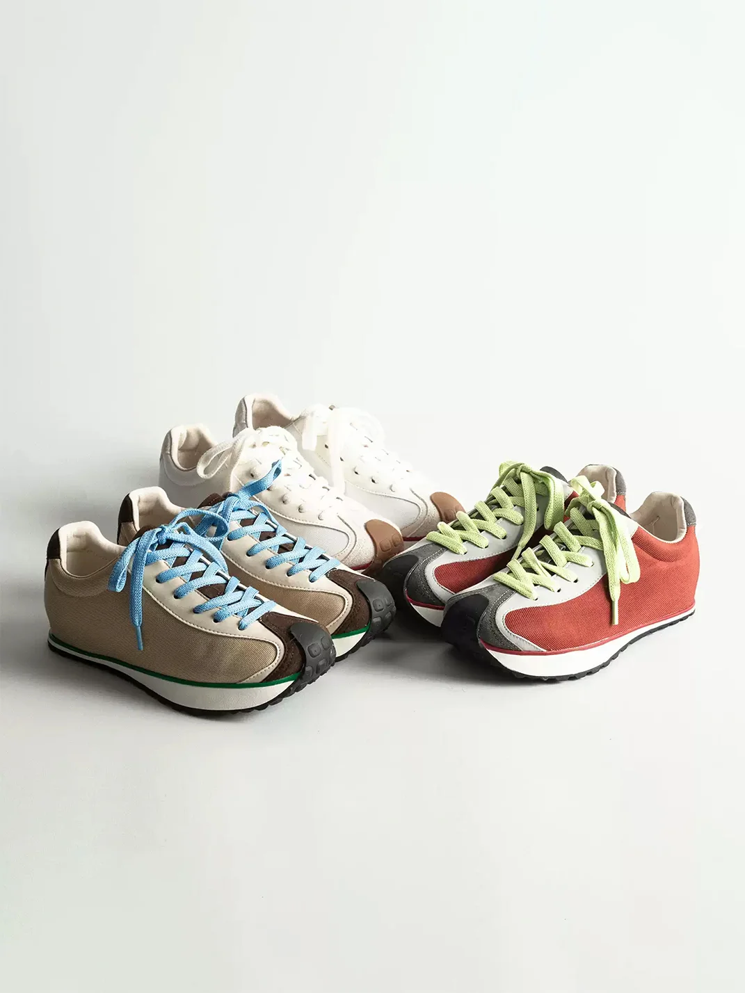 KAIMANLI | Leather Retro Colorblock Height-Increasing Sneakers