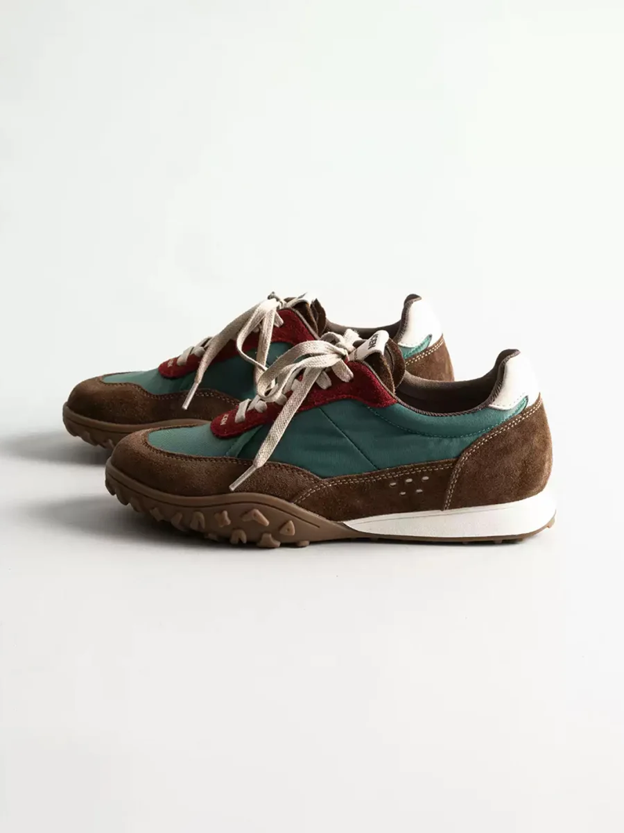 KAIMANLI | Retro Leather Panel Sneakers - 2