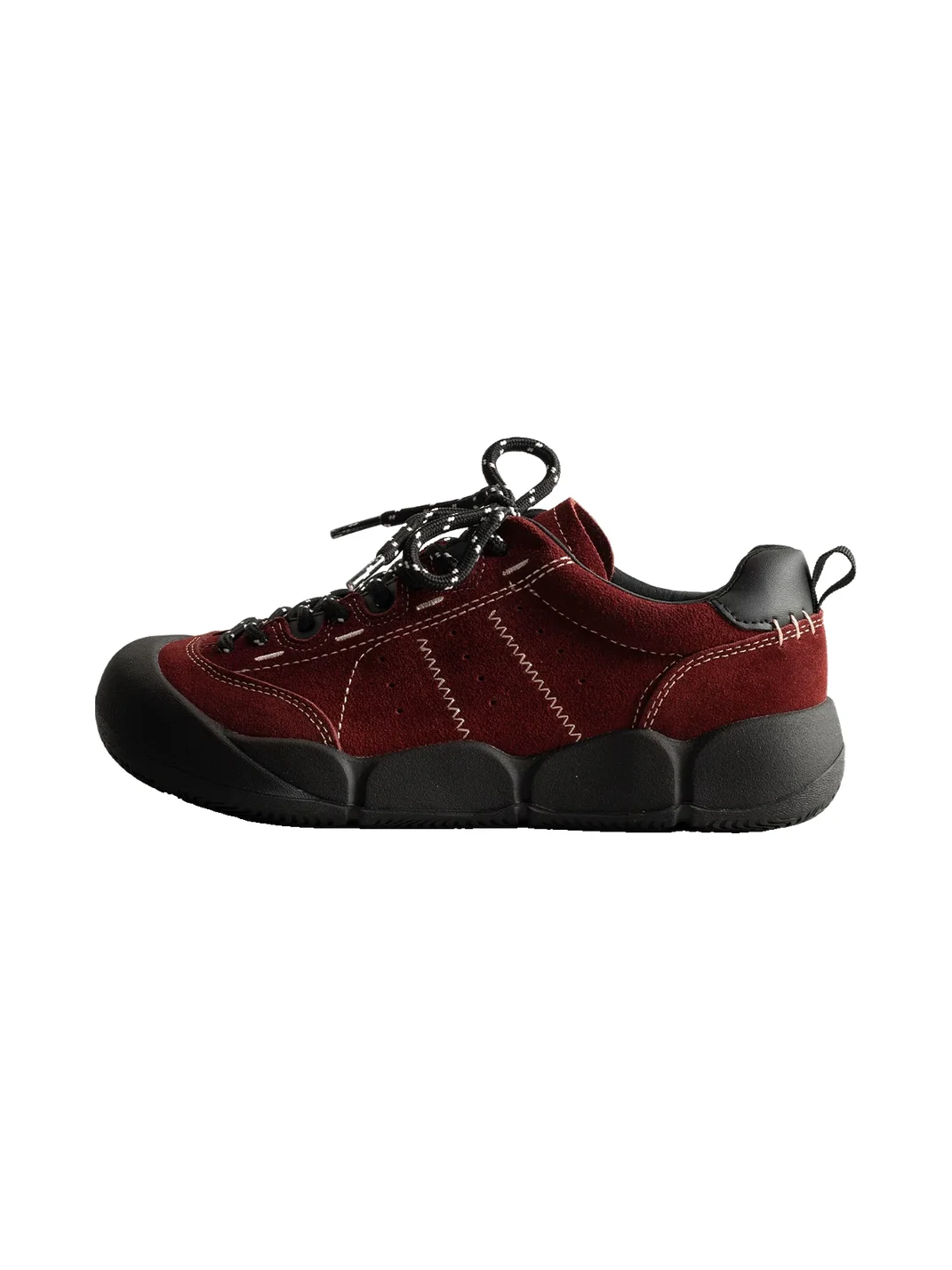 KAIMANLI | Retro Leather Lace-Up Platform Sneakers