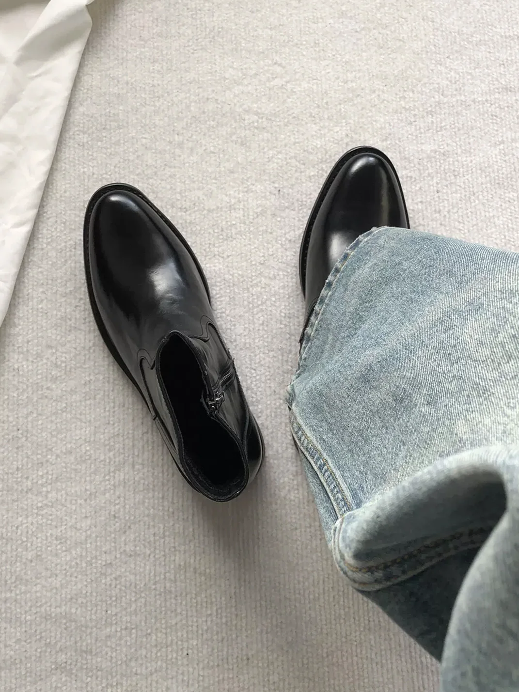 SELVMAKE | Pointed-Toe Side-Zip Leather Ankle Boots