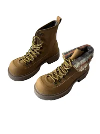 RCAD | Lace-Up Thick-Sole Motorcycle Boots