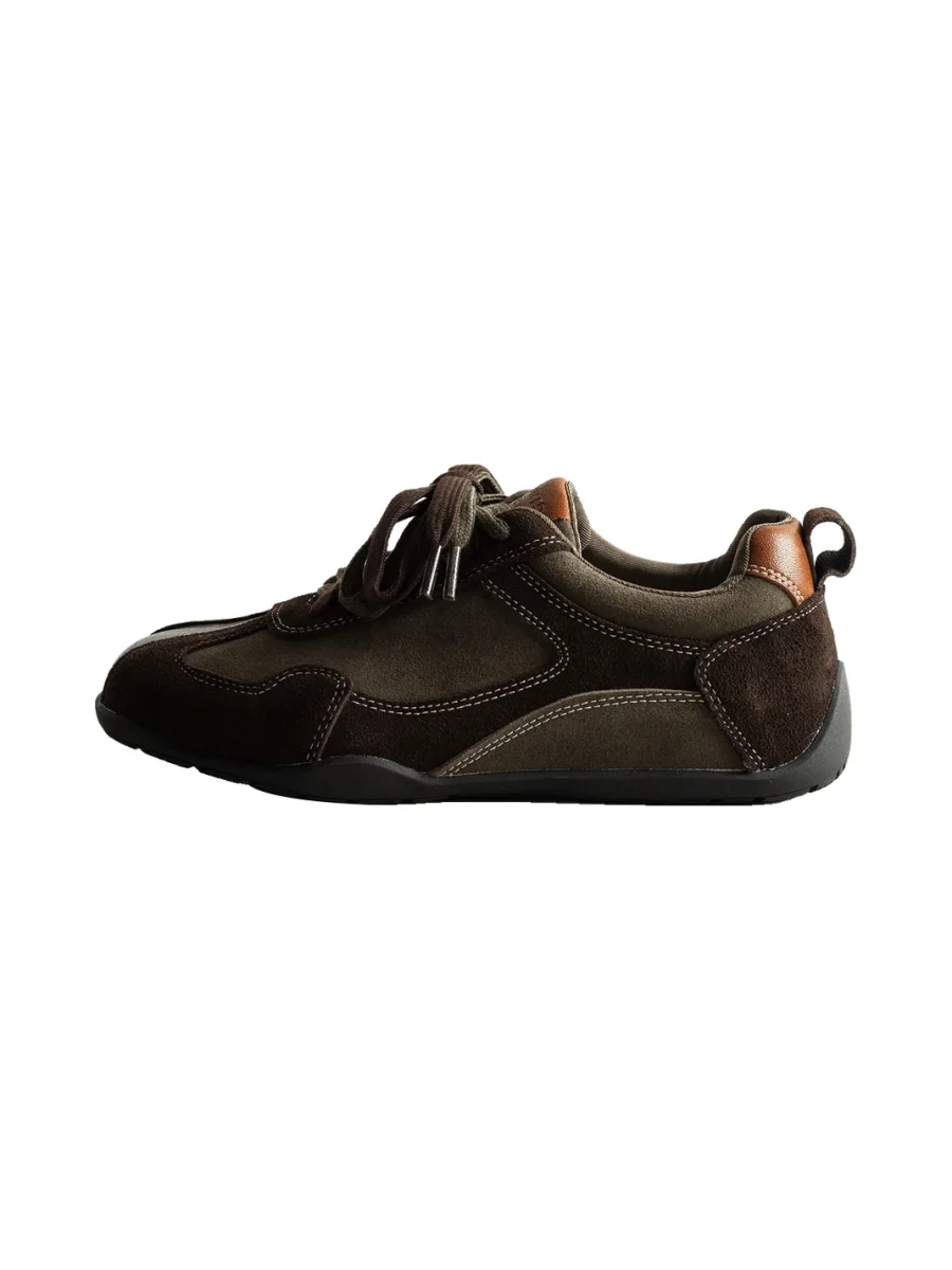 KAIMANLI | Retro Colorblock Lace-Up Thick-Soled Sneakers - 3