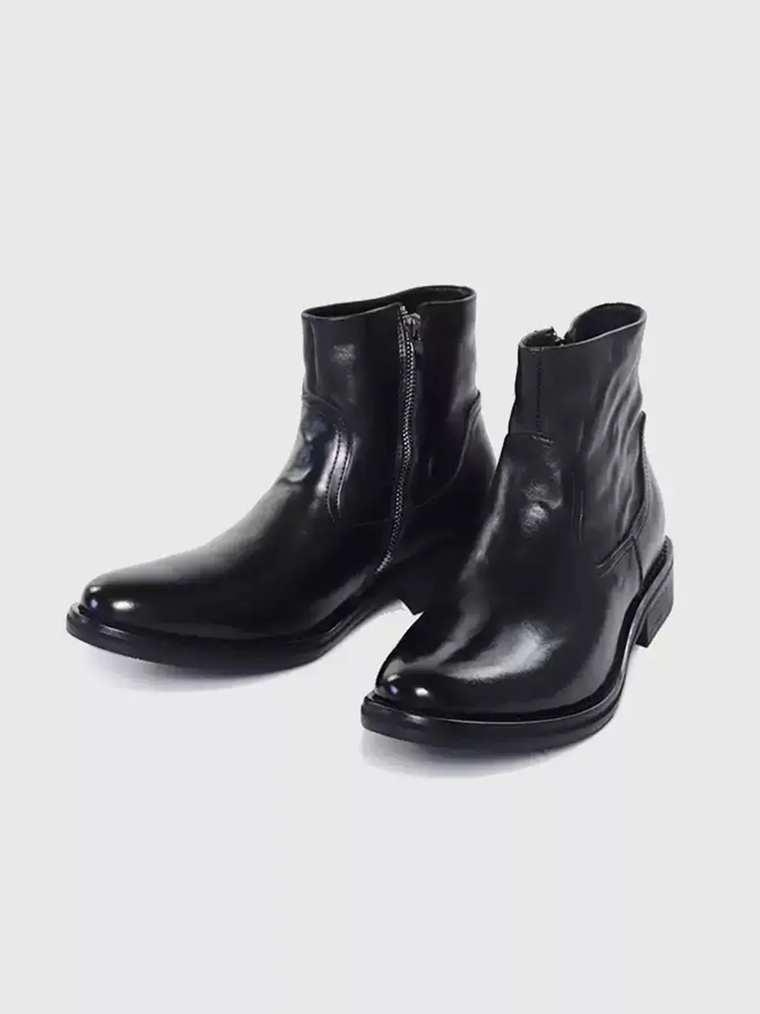 SELVMAKE | Pointed-Toe Side-Zip Leather Ankle Boots